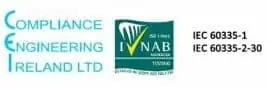 Tested to EN 60335 by Compliance Engineering Ireland Tested to EN 60335 by Compliance Engineering Ireland