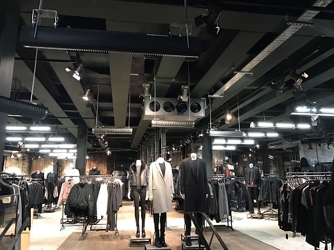 Herschel heating All Saints store