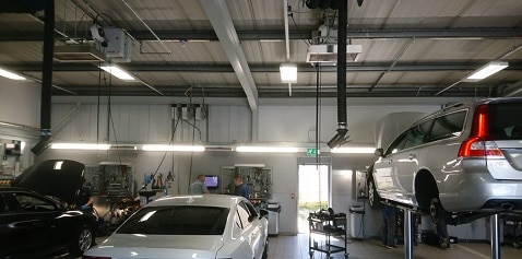 Herschel verwarming auto werkplaatsruimte