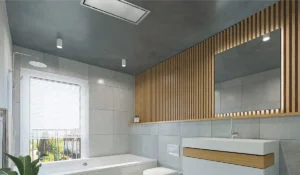 Krystal verwarming geïnstalleerd in badkamer