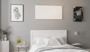 Herschel Comfort wit geïnstalleerd in een slaapkamer