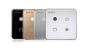 Regeling met vier verwarmingsscènes is verkrijgbaar in vier kleuren: zwart, goud, zilver of wit