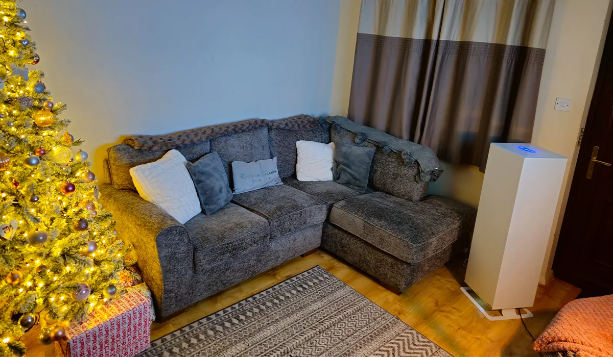 Witte Select S3 in een woonkamer