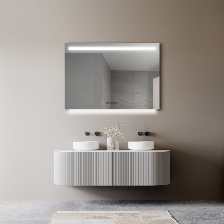 Herschel Spiegelpaneel met verlichting in stijlvolle badkamer