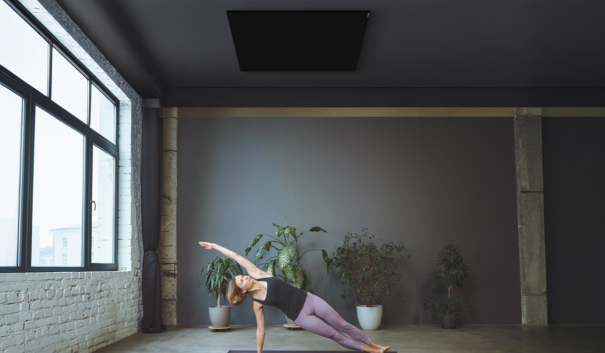 Comfort HT paneelverwarming voor een yogastudio