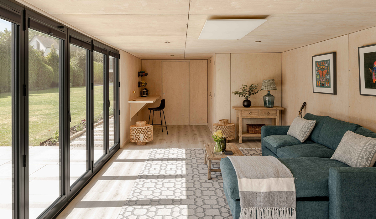 Infrarood verwarmingspanelen verwarmen een poolhouse